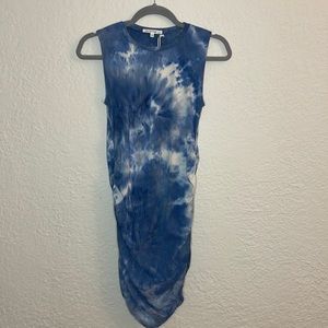 Tie dye tank top dress midi length